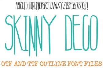 Skinny Deco Font for Modern, Minimalist Projects